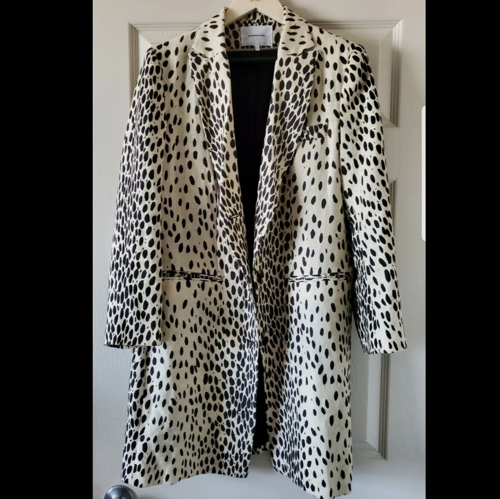 Emerson Fry Leopard Wingtip Coat